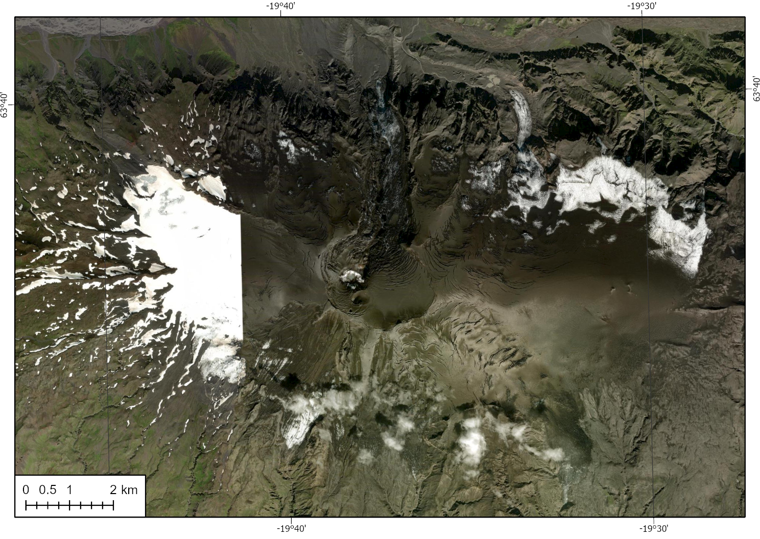 Ryc. 4 Widok z góry na Eyjafjallajökull